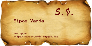 Sipos Vanda névjegykártya