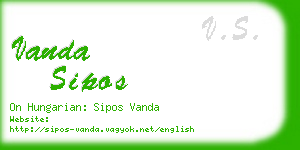 vanda sipos business card